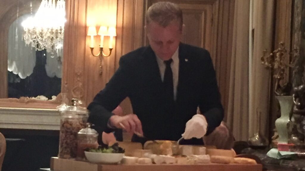 Tableside service at Restaurant Le Parc at Les Crayères in Reims